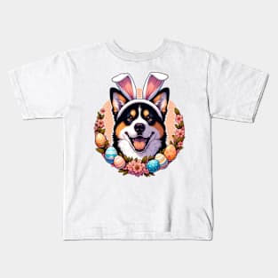 Slovensky Kopov Celebrates Easter with Bunny Ears Kids T-Shirt